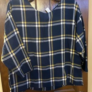 Old Navy plaid top, super cute